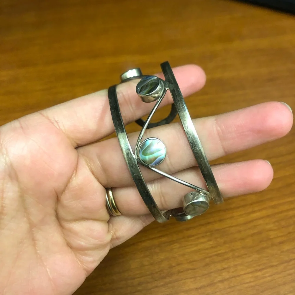 Vintage Mexican alpaca bracelet